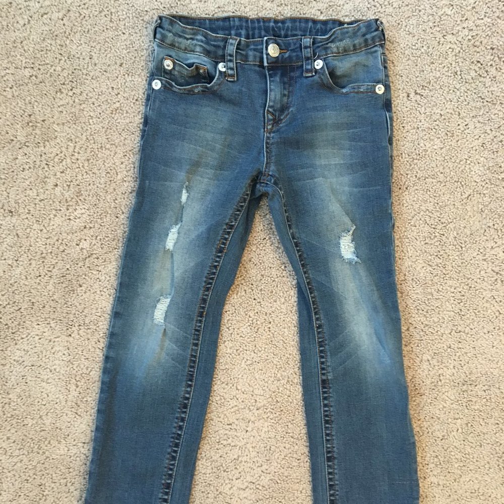 Boys Straight Leg Distressed Jeans